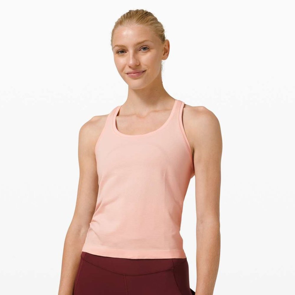 Lululemon Swiftly Tech Racerback Tank Top, Race Length, Pink Mist